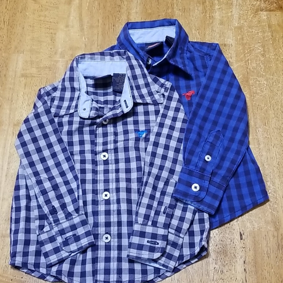 Wrangler Other - Wrangler 12 month button up shirts 2